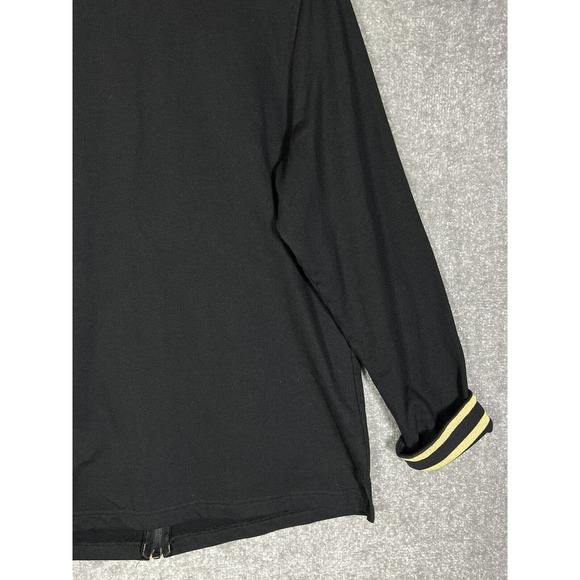 Quacker Factory Rhinestone Grommet Gold Trim Full Zip Jacket Women Large Pockets - Picture 11 of 15